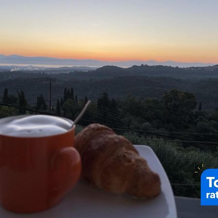 Schoenes Familienappartement In Pelekas, Corfu Mit Meerblick מראה חיצוני תמונה