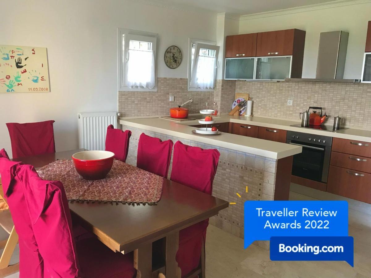 Schoenes Familienappartement In Pelekas, Corfu Mit Meerblick מראה חיצוני תמונה