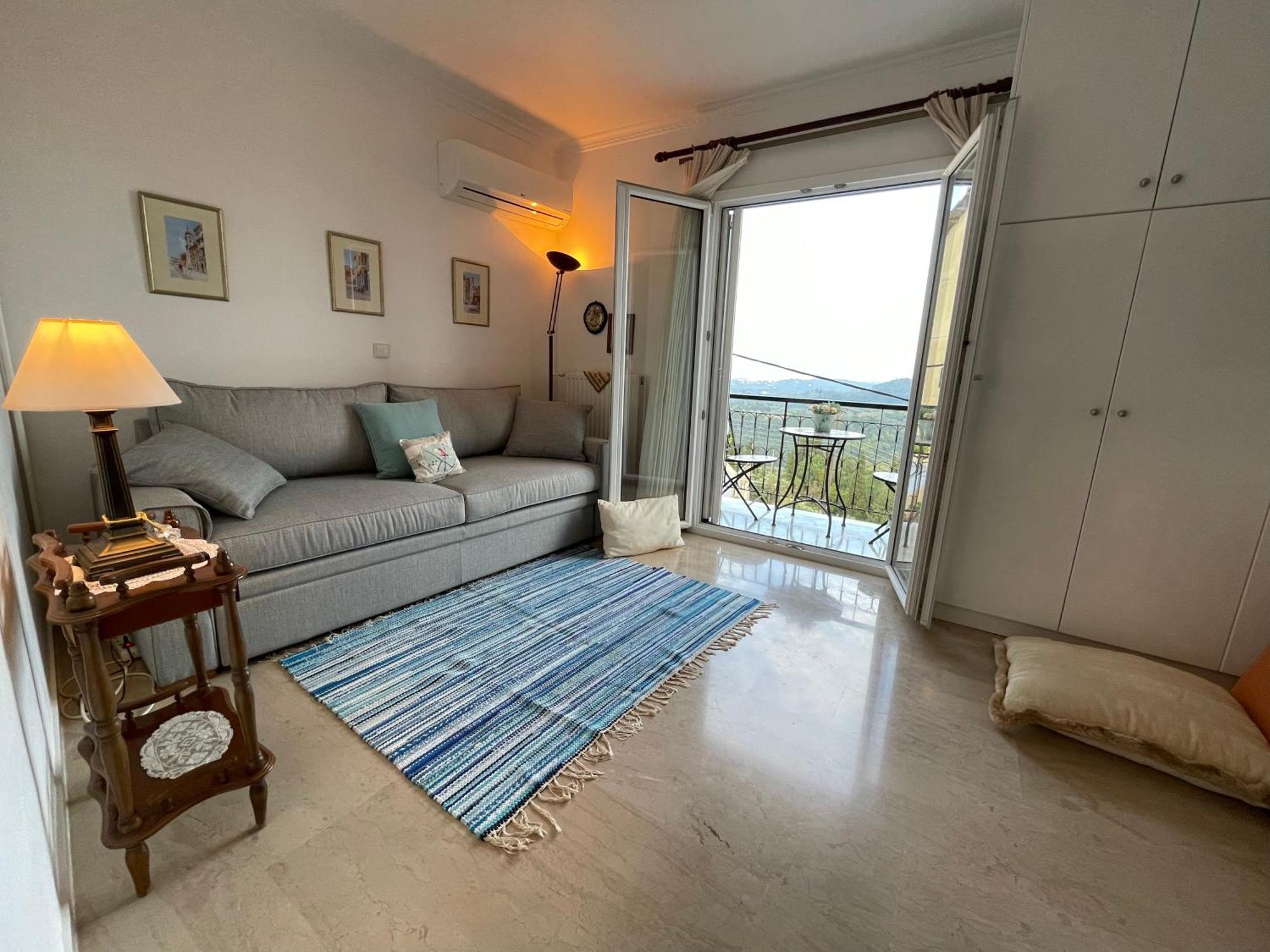 Schoenes Familienappartement In Pelekas, Corfu Mit Meerblick מראה חיצוני תמונה